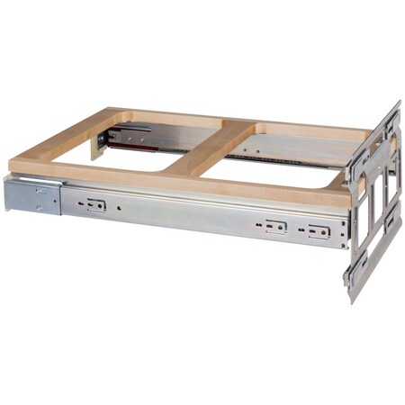 Hardware Resources Double White 35 Quart Top-Mount Trashcan Pullout for 15" Opening CAN-TMD1535W-K